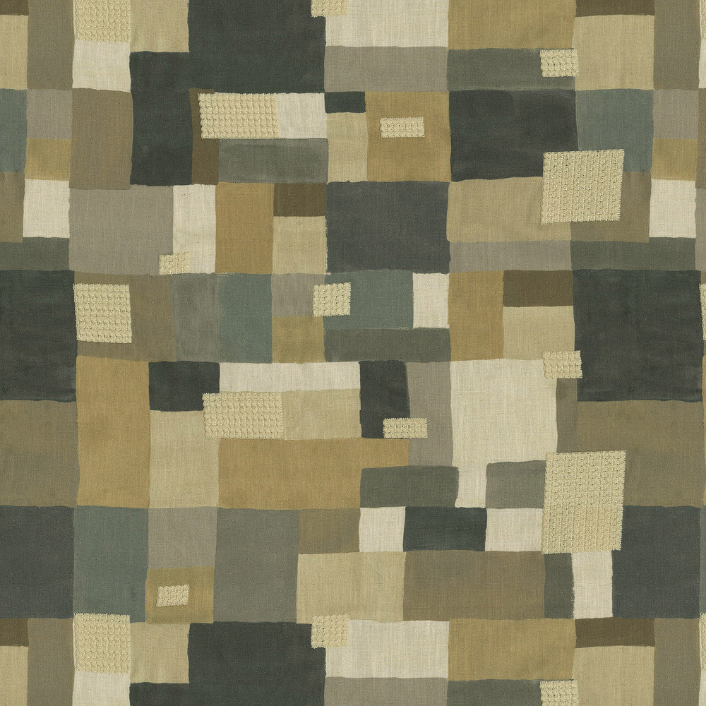 On The Square Emb Java by PK Lifestyles Designer Fabric - 50% cotton, 35% viscose, 15% linen EMB: 100% polyester India 51000 Horizontal: 27 and Vertical: 27 54 - Swanky Fabrics -