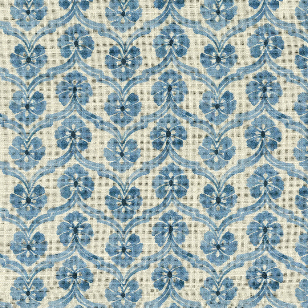 PK Lifestyles Fabric Rhythmic Porcelain - 75% cotton, 25% linen Pakistan 15000 Horizontal: 4.5 and Vertical: 6.75 54 - My Fabric Connection -