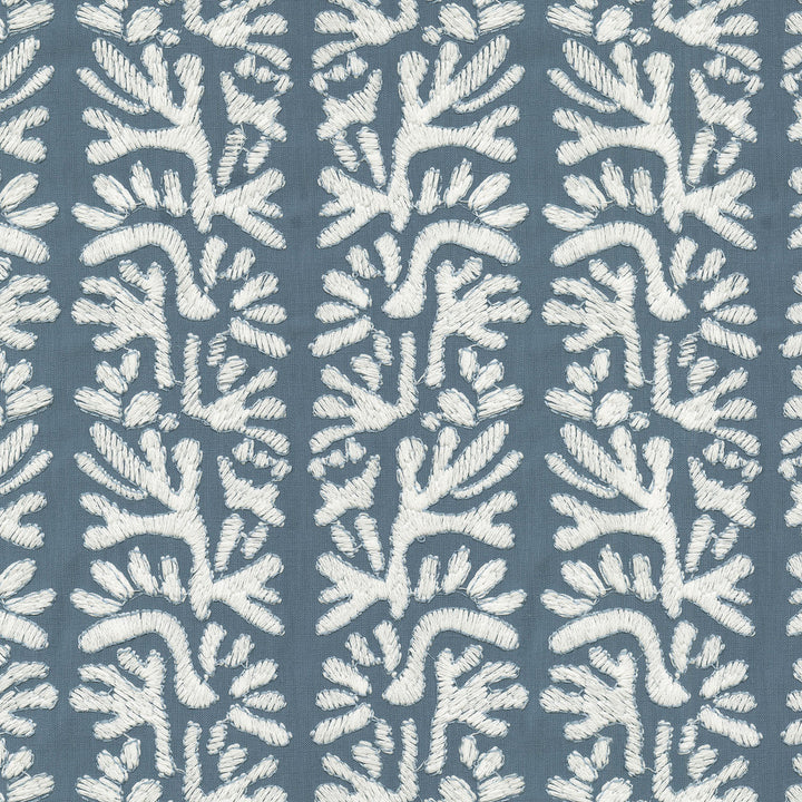 PK Lifestyles Fabric Coral Emb Ocean - Base: 52% polyester, 48% cotton EMB: 100% cotton India 51000 Horizontal: 7.88 and Vertical: 6.25 53 - My Fabric Connection -