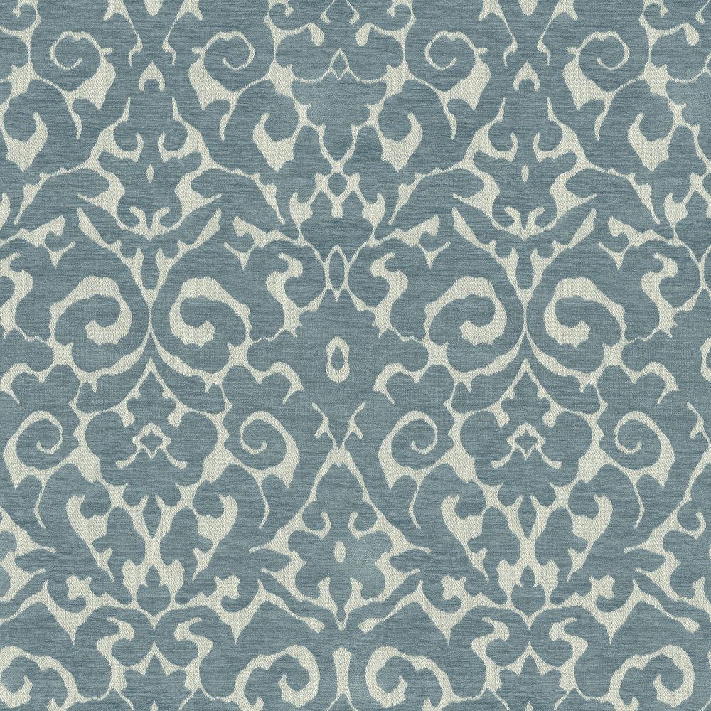 PK Lifestyles Fabric Verona Damask Chambray - 100% polyester India 51000 Horizontal: 14 and Vertical: 27.5 56 - My Fabric Connection -