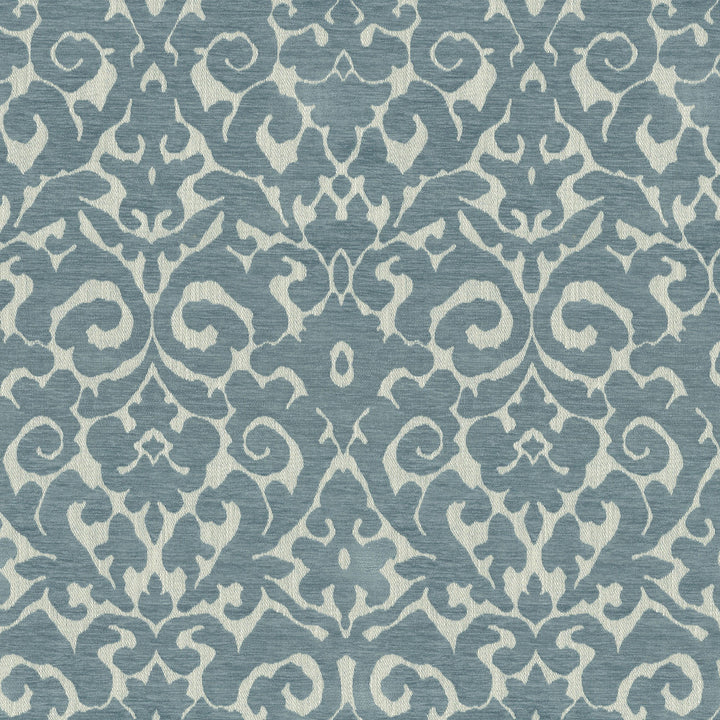 PK Lifestyles Fabric Verona Damask Chambray - 100% polyester India 51000 Horizontal: 14 and Vertical: 27.5 56 - My Fabric Connection -
