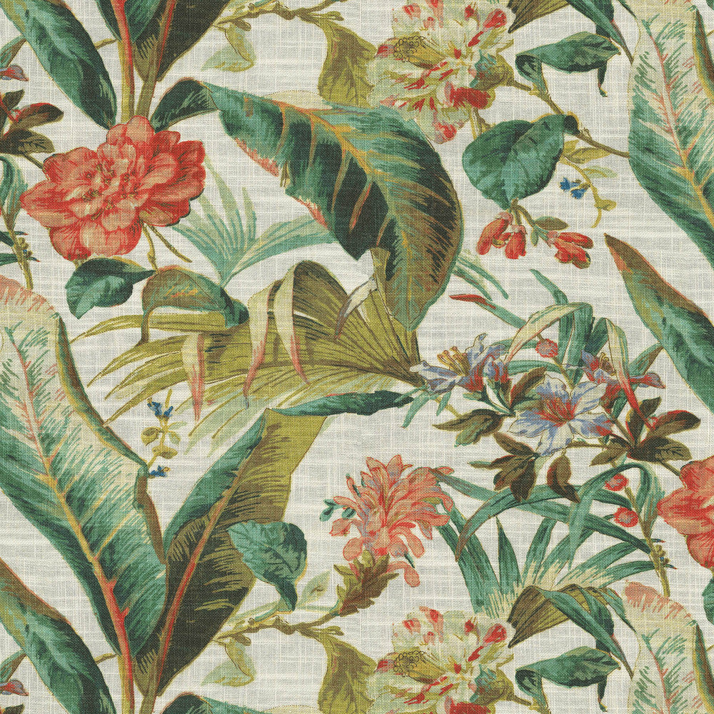PK Lifestyles Fabric Eternal Bloom Mangrove - 75% cotton, 25% linen Pakistan 15000 Horizontal: 27 and Vertical: 27 54 - My Fabric Connection -