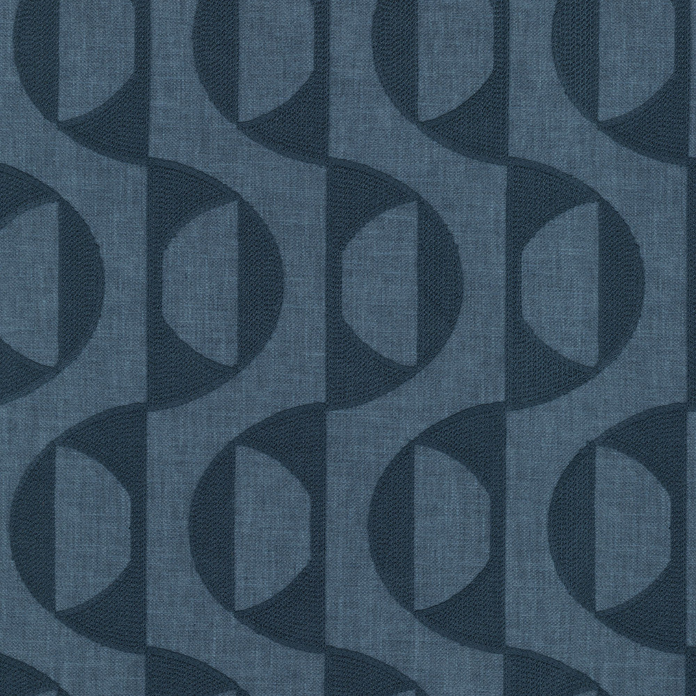 Calder Emb Indigo 472122 by PK Lifestyles Designer Fabric Expressionist VI Base: 50% Polyester, 50% Cotton EMB: 100% Viscose India 51000 H: 3.25, V: 9 54 - Swanky Fabrics -