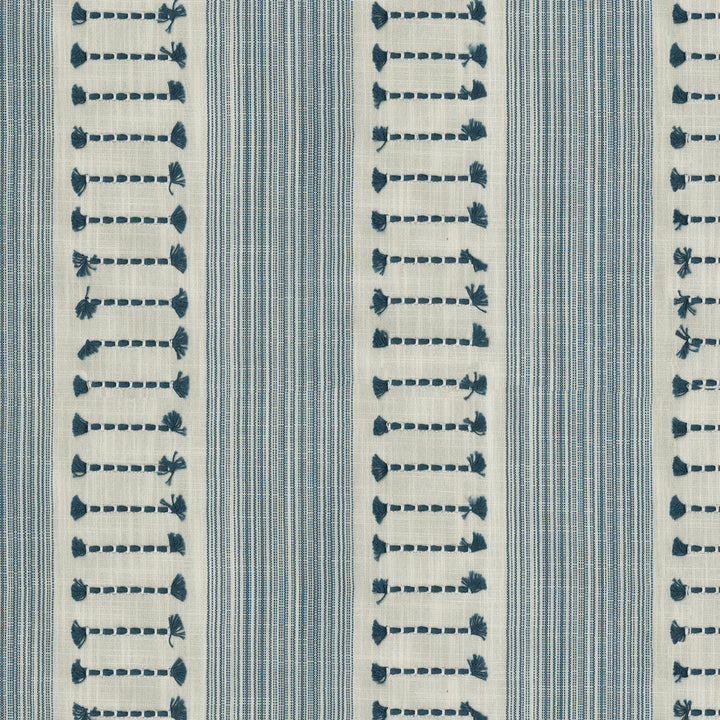 Fringe Stripe Emb Baltic 472222 by PK Lifestyles Fabric Cultural Exchange IX Base: 88% Polyester, 12% Cotton EMB: 84% Cotton, 16% Viscose India 50000 H: 6.125, V: 0.75 55 - Fabric Carolina -