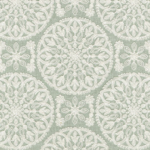 Lace Medallion Emb Mist 472231 by PK Lifestyles Fabric