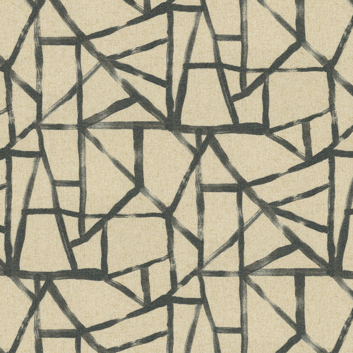 What's Your Angle Charcoal 472512 by PK Lifestyles Designer Fabric Expressionist VI 90% Polyester, 10% Linen China 51000 H: 13.5, V: 25.25 54 - Swanky Fabrics -