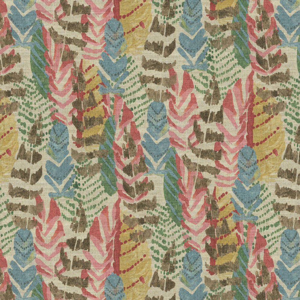Leaf Plumes Bloom 472570 by PK Lifestyles Fabric Cozy Life VIII 75% Cotton, 25% Linen Pakistan 15000 H: 13.5, V: 25.25 54 - Fabric Carolina -