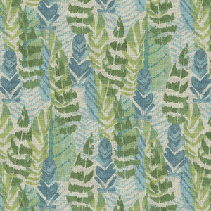 Leaf Plumes Seaglass 472572 by PK Lifestyles Fabric