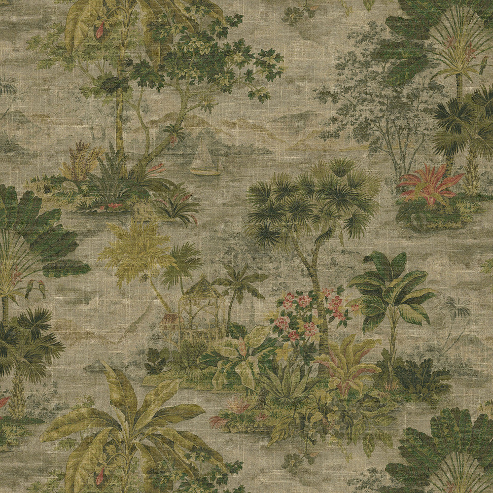 Belle Isle Moonstone 472650 by PK Lifestyles Fabric Design by Nature VIII 55% Linen, 45% Rayon Pakistan 50000 H: 27, V: 27 54 - Fabric Carolina -