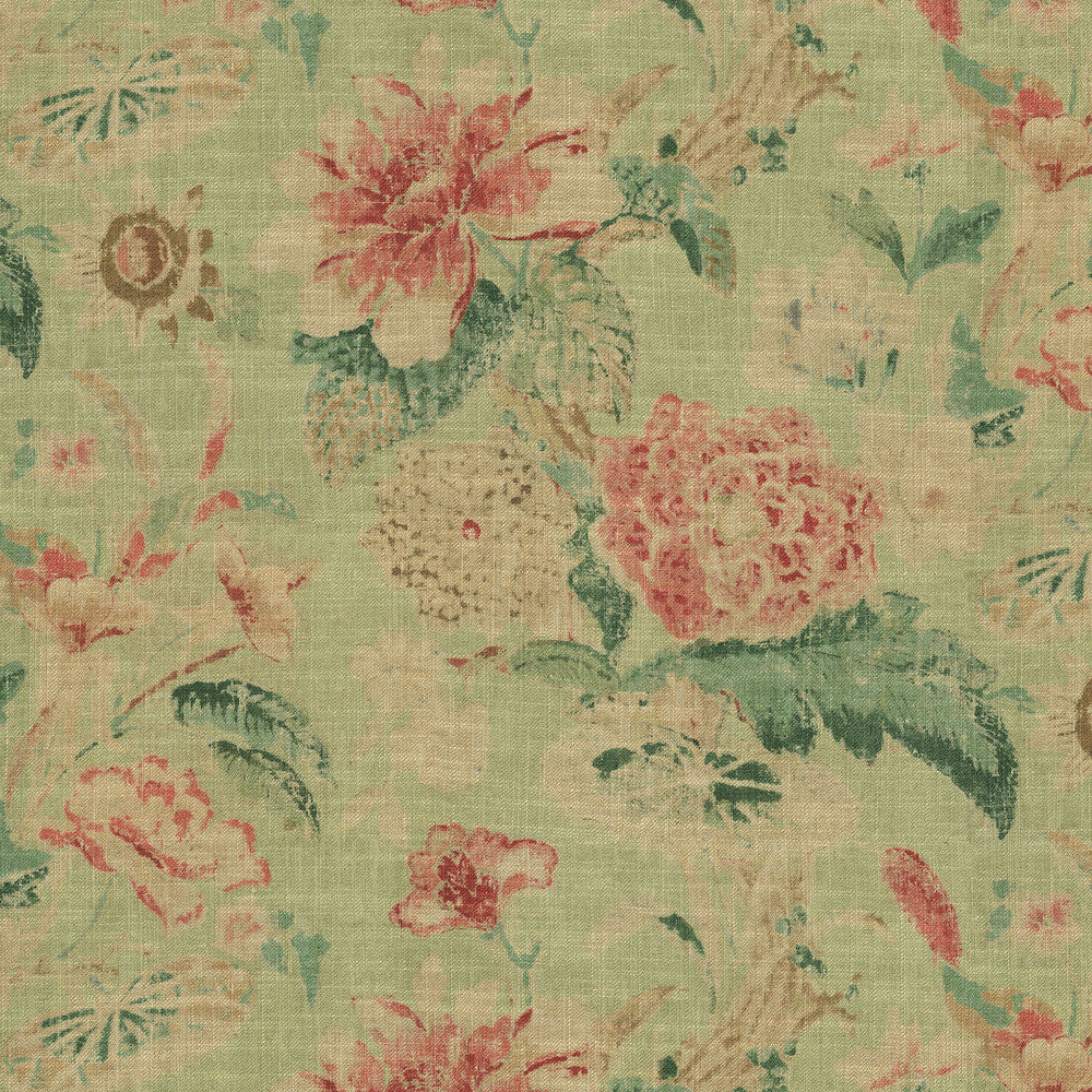 Floral Offerings Peridot 472661 by PK Lifestyles Designer Fabric History Retold VIII 75% Cotton, 25% Linen Pakistan 51000 H: 27, V: 25.25 54 - Swanky Fabrics -