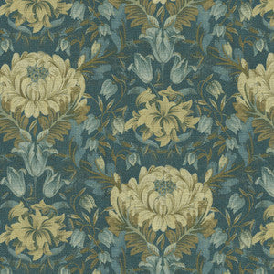 Garden Ornament Indigo 472701 by PK Lifestyles Fabric