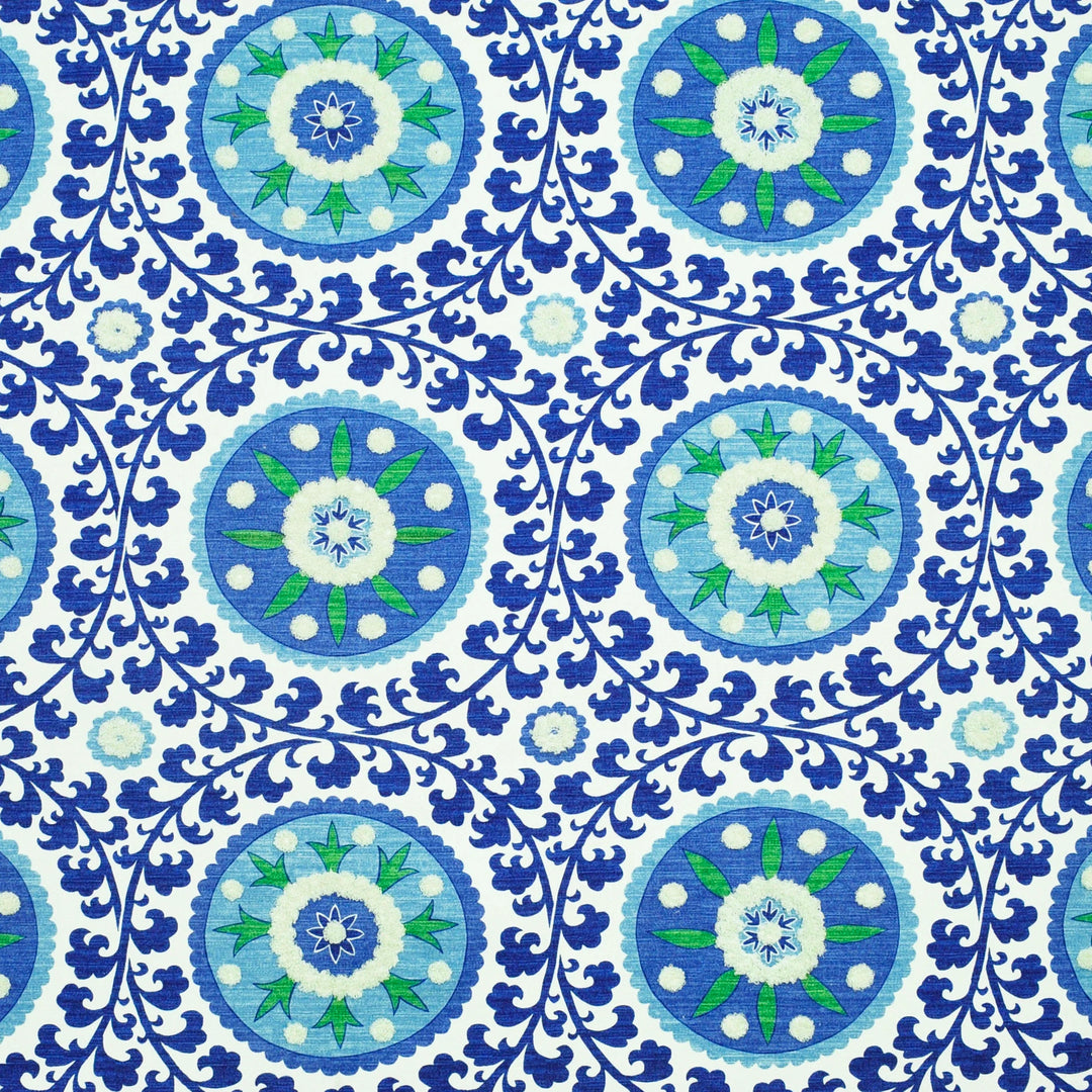 Lunar Sun Azure 472921 by PKL Studio Designer Fabric - 100% Cotton India 51000 Horizontal: 13.500" and Vertical: 27.000" 54 - Swanky Fabrics -