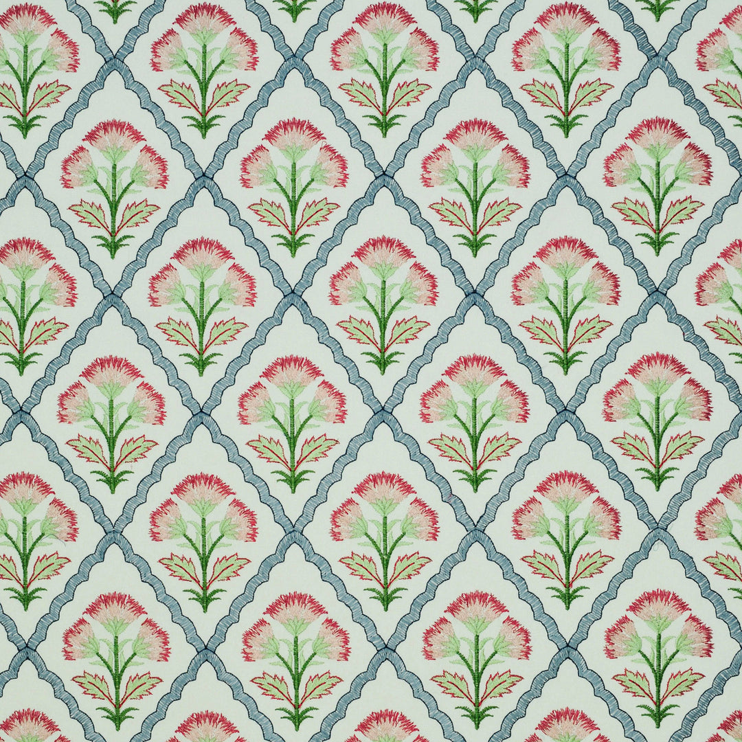 Summer Bloom Emb Blossom 472960 by PKL Studio Designer Fabric - BASE:100% Cotton Embroid:100% Rayon India 51000 Horizontal: 5.750" and Vertical: 7.600" 54 - Swanky Fabrics -