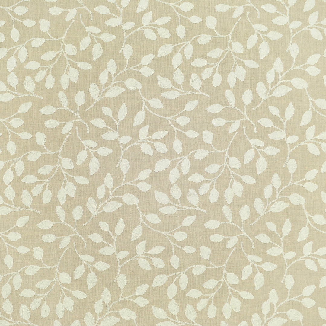 Jayden Vine Emb Dune 473102 by PKL Studio Designer Fabric - Base:52% Cotton 48% Polyester Embroid:60% Polyester 25% Cotton 15% Linen India 51000 Horizontal: 13.250" and Vertical: 9.125" 53 - Swanky Fabrics -