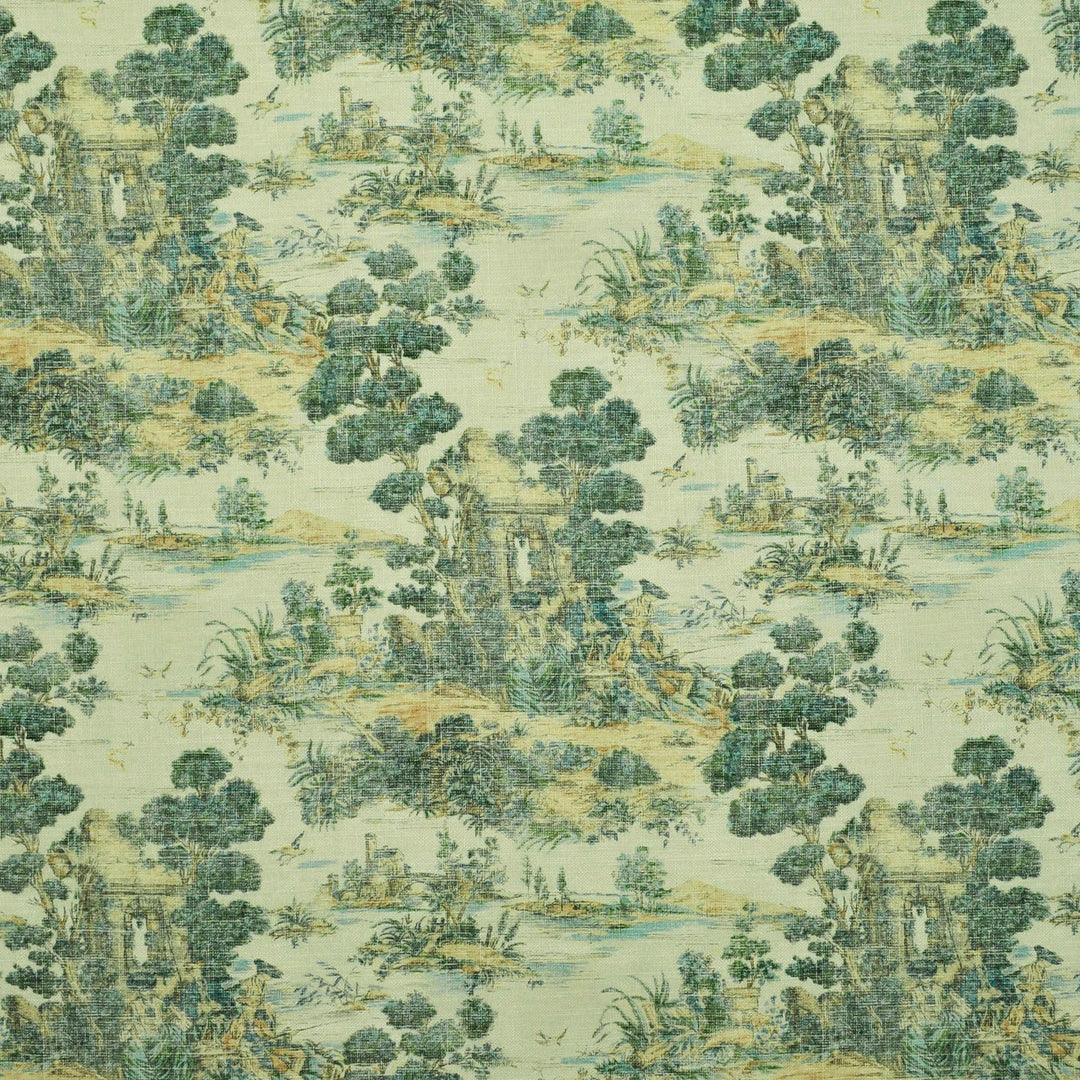Provencal Lake 473202 by PKL Studio Designer Fabric - 75% Cotton 25% Linen Pakistan 15000 Horizontal: 13.500" and Vertical: 25.250" 54 - Swanky Fabrics -