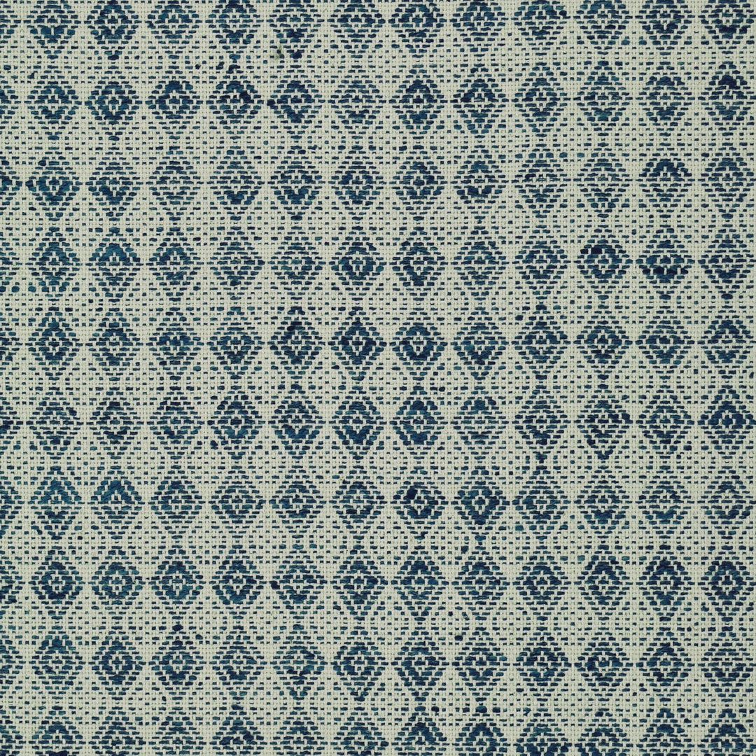 Nico Indigo 480811 by PKL Studio Designer Fabric - 68% Cotton 32% Polyester India 51000 Horizontal: 1.000" and Vertical: 1.375" 55 - Swanky Fabrics -