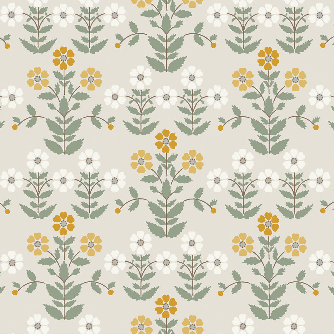 Sippor - Ochre And Stone by Schumacher Wallcovering