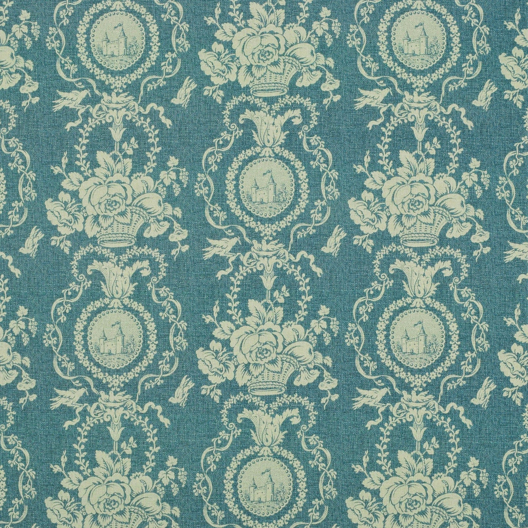 Chalet Elegante Dusty Indigo 481141 by PKL Studio Designer Fabric - 100% Cotton Pakistan 51000 Horizontal: 6.750" and Vertical: 13.500" 54 - Swanky Fabrics -