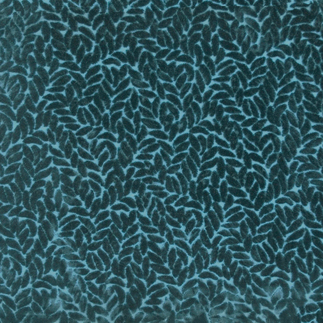 Luxe Leaf Indigo 481623 by PKL Studio Designer Fabric - 100% Polyester Back:100% Polyester China 51000 Horizontal: 5.500" and Vertical: 4.500" 56 - Swanky Fabrics -