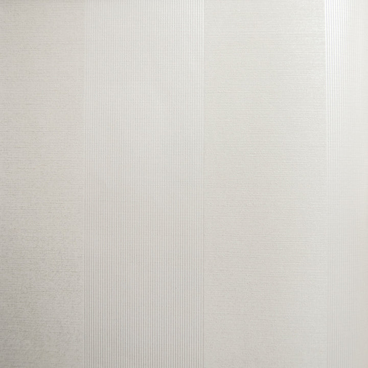 Rohfls White Stripe Wallpaper by Decorline Platinum Covers about 56.4 square feet 20.5-in by 33-ft long roll Unpasted 0 - Fabric Carolina -