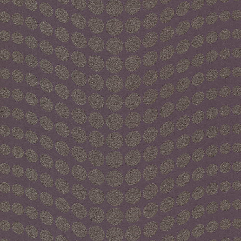 Genesis Purple Dotty Wallpaper by Decorline Geo Covers about 56.4 square feet 20.5-in by 33-ft long roll Unpasted 1.6 - Fabric Carolina -