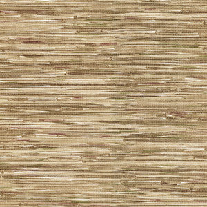 Liu Brown Vinyl Grasscloth Wallpaper by Brewster