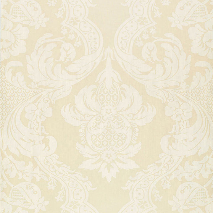 Giardino Damask Pearl 5000480 by Schumacher Designer Wallpaper DAMASK COLL.(SCHUMACHER SPRING) Paper 0 UNITED STATES OF AMERICA </p><p>Repeat: Horizontal: 27" (69CM) and Vertical: 23" (58CM) 27 - Swanky Fabrics -