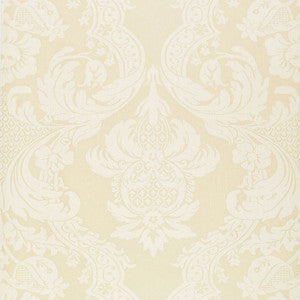 Giardino Damask Pearl 5000480 by Schumacher Wallpaper