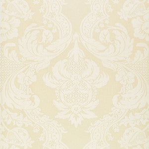 Giardino Damask Pearl 5000480 by Schumacher Wallpaper