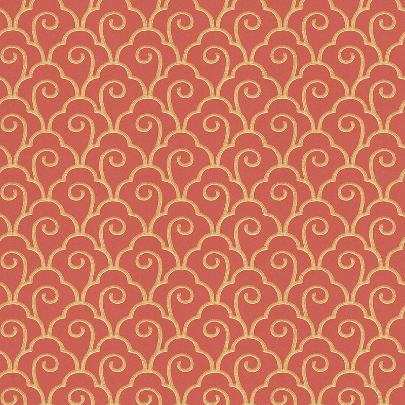 Scallop Filigree Lacquer 5001053 by Schumacher Designer Wallpaper THE SMART SET Paper 0 UNITED KINGDOM </p><p>Repeat: Horizontal: 10 1/4" (26CM) and Vertical: 7" (18CM) 20.5 - Swanky Fabrics -
