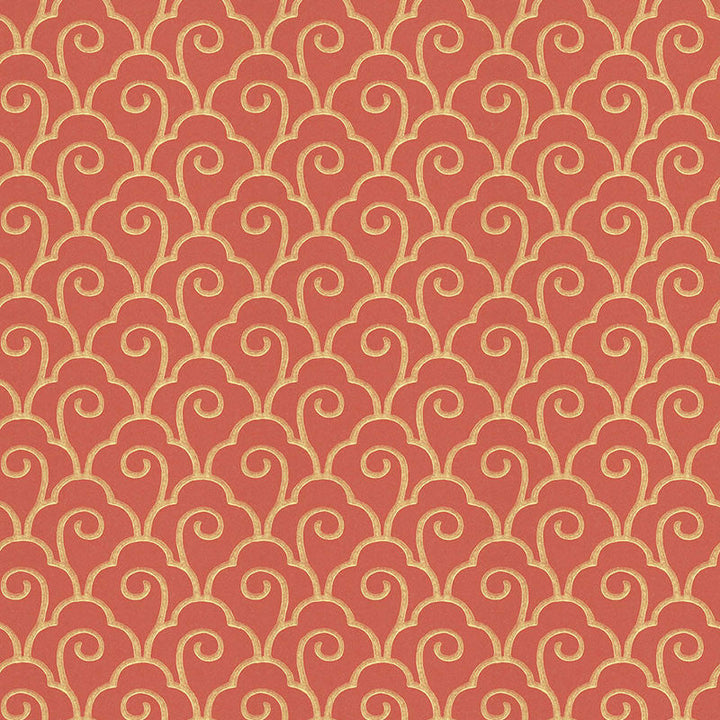Scallop Filigree Lacquer 5001053 by Schumacher Designer Wallpaper THE SMART SET Paper 0 UNITED KINGDOM </p><p>Repeat: Horizontal: 10 1/4" (26CM) and Vertical: 7" (18CM) 20.5 - Swanky Fabrics -