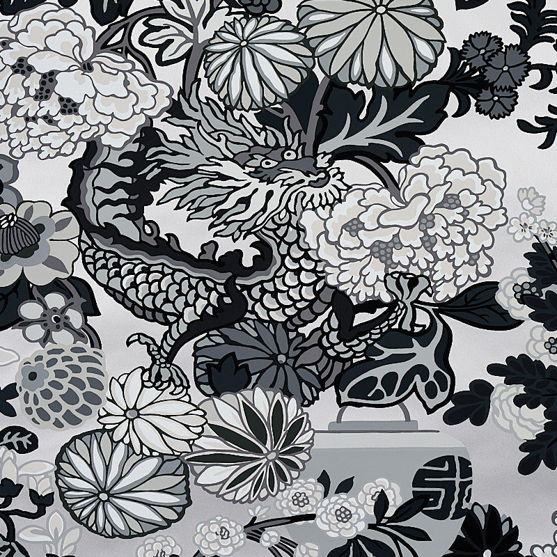 Chiang Mai Dragon Smoke 5001066 by Schumacher Wallcovering Schumacher Wallcovering Chiang Mai Dragon Smoke 5001066Wallcovering Paper UNITED STATES OF AMERICA </p><p>Repeat: H: HORZ. 27" (69CM) , V: VERT. 45 3/4" (116CM) 27 - Fabric Carolina -