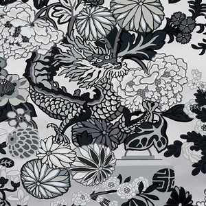 Chiang Mai Dragon Smoke 5001066 by Schumacher Wallpaper