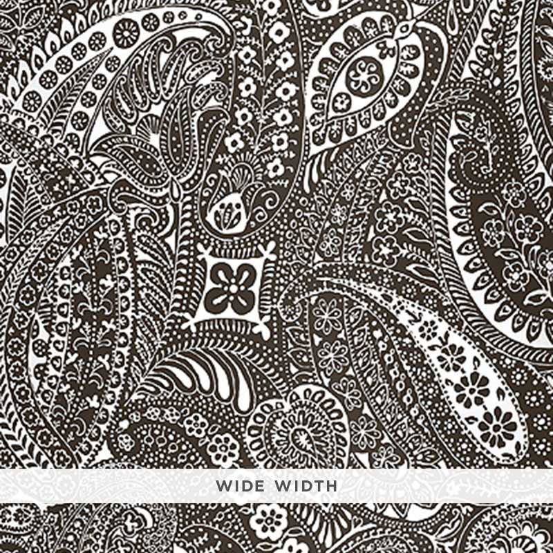 Paisley Print Espresso 5003192 by Schumacher Wallcovering