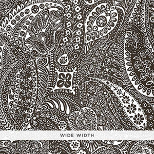 Paisley Print Espresso 5003192 by Schumacher Wallcovering