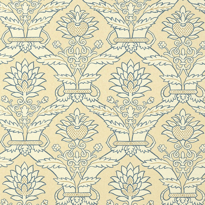 Siena Damask Porcelain 5003654 by Schumacher Wallpaper PALAZZO DAMASKS Paper 0 UNITED KINGDOM </p><p>Repeat: Horizontal: 10 1/4" (26CM) and Vertical: 10" (25CM) 20.5 - Fabric Carolina -