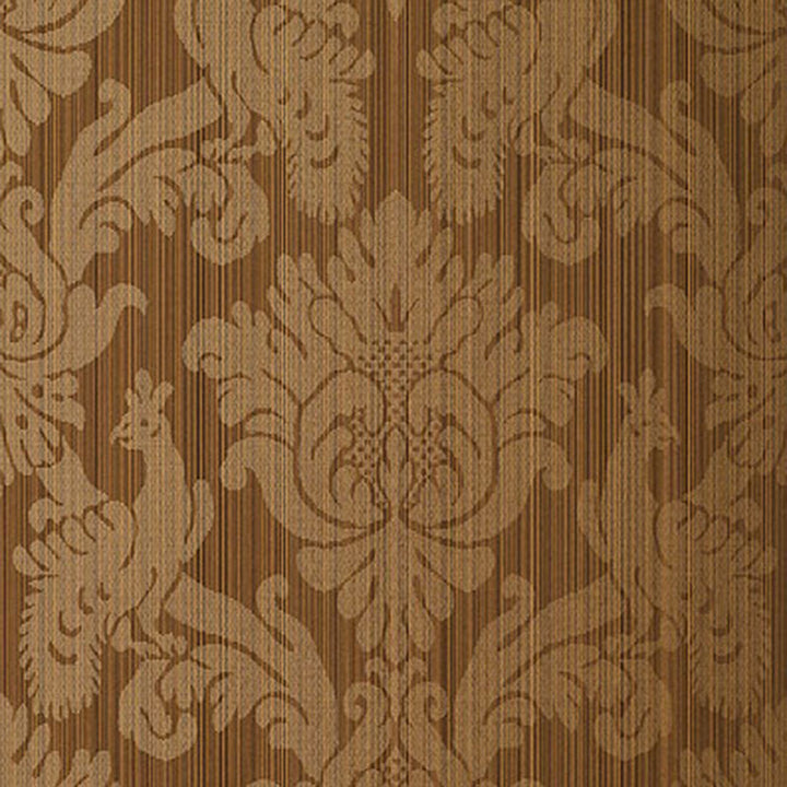 Valette Strie Damask Mahogany 5003665 by Schumacher Designer Wallpaper PALAZZO DAMASKS Paper 0 UNITED KINGDOM </p><p>Repeat: Horizontal: 10 1/4" (26CM) and Vertical: 25 1/4" (64CM) 20.5 - Swanky Fabrics -