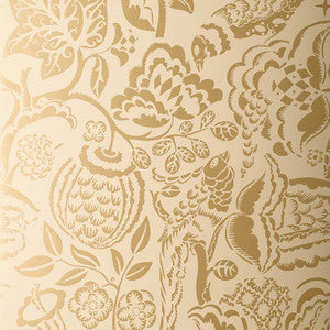 Uccello Champagne 5003711 by Schumacher Wallcovering
