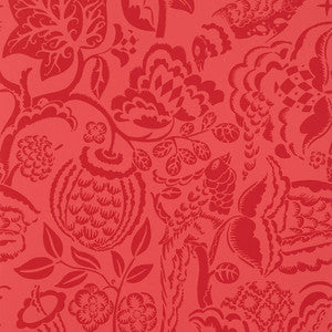 Uccello Red 5003714 by Schumacher Wallcovering
