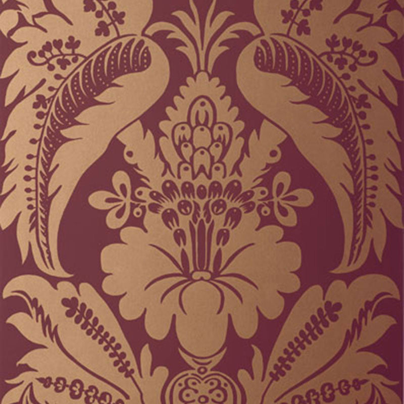 Montebello Damask Mahogany 5003734 by Schumacher Wallcovering Schumacher Wallcovering Montebello Damask Mahogany 5003734Wallcovering Paper UNITED STATES OF AMERICA </p><p>Repeat: H: HORZ. 11" (28CM) , V: VERT. 66 3/4" (170CM) 22 - Fabric Carolina -