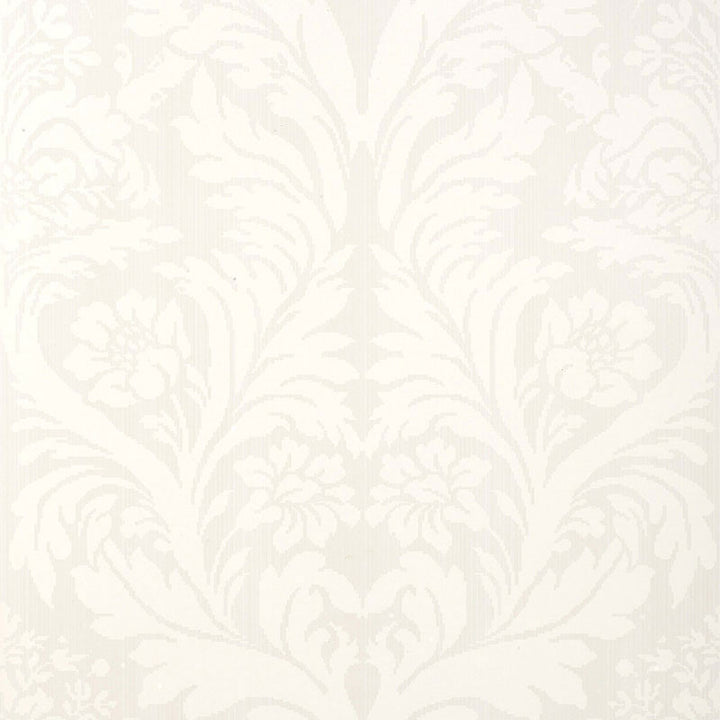 Rozzano Damask Alabaster 5003740 by Schumacher Wallcovering