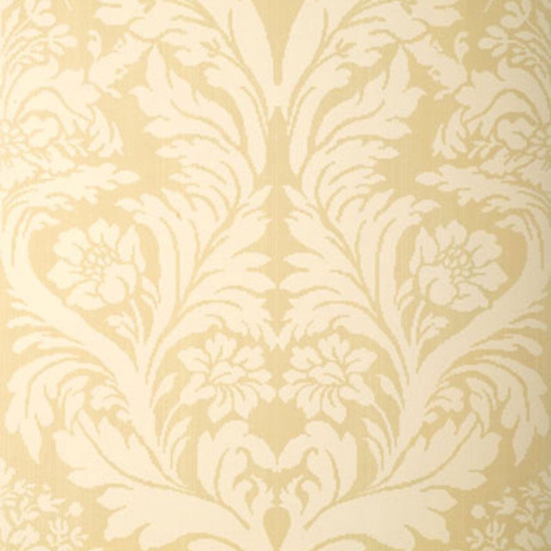 Rozzano Damask Wheat 5003741 by Schumacher Wallcovering