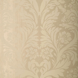 Rozzano Damask Champagne 5003742 by Schumacher Wallcovering