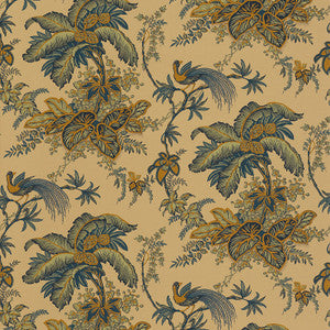 Coconut Grove Pecan 5004051 by Schumacher Wallcovering