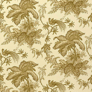 Coconut Grove Parchment 5004054 by Schumacher Wallcovering