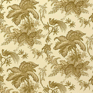 Coconut Grove Parchment 5004054 by Schumacher Wallcovering
