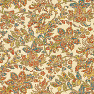 Corsini Paisley Linen 5004073 by Schumacher Wallcovering