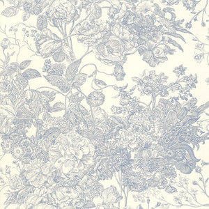 Toile Florissante Hyacinth 5004090 by Schumacher Wallpaper