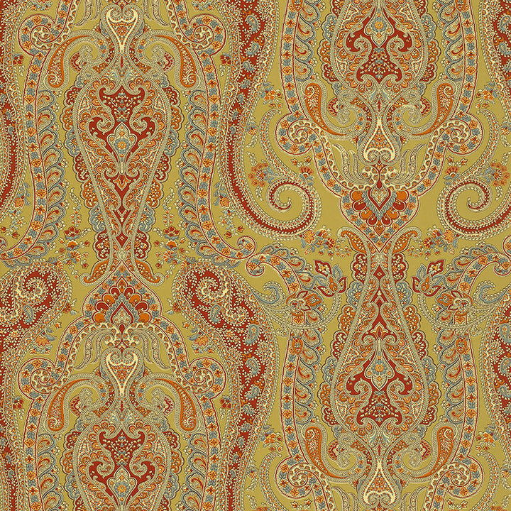 Isabella Paisley Peridot 5004182 by Schumacher Wallpaper PERENNIAL FAVORITES Paper 0 UNITED STATES OF AMERICA </p><p>Repeat: Horizontal: 27" (69CM) and Vertical: 18" (46CM) 27 - Fabric Carolina -