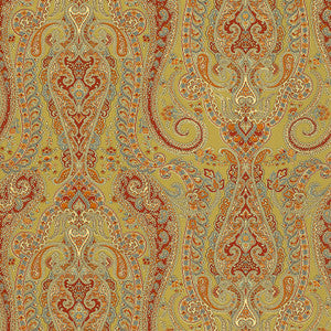 Isabella Paisley Peridot 5004182 by Schumacher Wallcovering